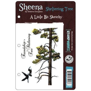 Sheena Douglas A Little Bit Sketchy EZmount 4.25x5.5 sheltering Tree