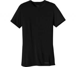 Womens Patagonia Merino 1 Silkweight T Shirt   Black Short Sleeve Shirts