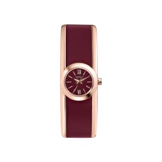 Caravelle New York Womens Red Bangle Bracelet Watch