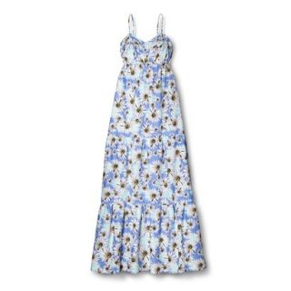 Mossimo Supply Co. Juniors Tiered Maxi Dress   Blue Sunflower XL(15 17)