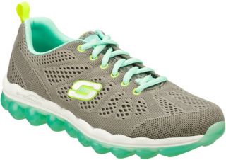 Womens Skechers Skech Air Inspire   Gray/Blue Lace Up Shoes