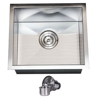 Stainless Steel Single Bowl Undermount Bar Sink With Strainer