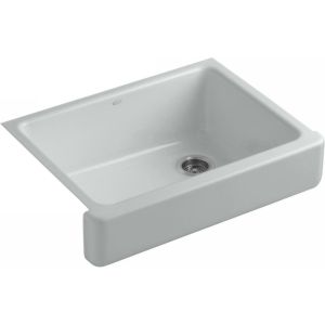 Kohler K 6486 95 Whitehaven Self Trimming apron front single basin sink with sho