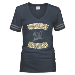 MLB Womens Milwaukee Brewers T Shirt   Grey (M)