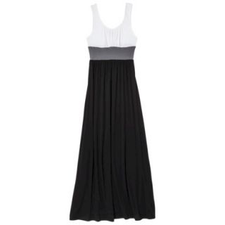 Mossimo Supply Co. Juniors Colorblock Maxi Dress   White/Quartz Gray/Black S(3 