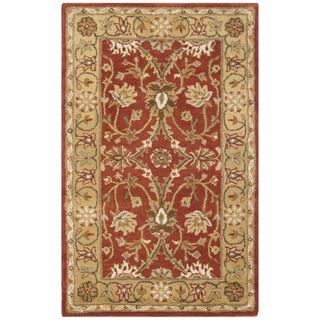 Handmade Kerman Rust/ Gold Wool Rug (4 X 6)