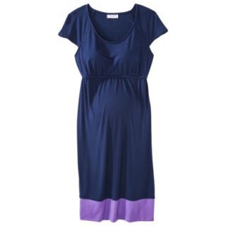 Liz Lange for Target Maternity Short Sleeve Dress   Blue/Purple S
