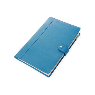 Morelle Naomi Saffiano Blue Leather Jewelry Notebook (BlueMaterials Saffiano genuine leatherFinish CrisscrossDimensions 11 inches x 8 inches x 1 inch )