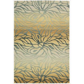 Hand tufted Contour Abstract Lilies Breeze Rug (5 X 76)