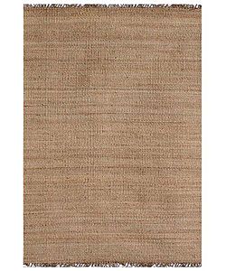 Hand woven Natural Jute Rug (9 X 13) (beigePattern solidMeasures 0.75 inch thickTip We recommend the use of a non skid pad to keep the rug in place on smooth surfaces.All rug sizes are approximate. Due to the difference of monitor colors, some rug color
