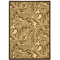Indoor/ Outdoor Acklins Natural/ Brown Rug (27 X 5) (IvoryPattern FloralMeasures 0.25 inch thickTip We recommend the use of a non skid pad to keep the rug in place on smooth surfaces.All rug sizes are approximate. Due to the difference of monitor colors