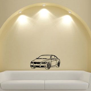 Bmw 325 Vinyl Wall Decal (Glossy blackMaterials VinylQuantity One (1) decalSetting IndoorDimensions 25 inches high x 35 inches wide )