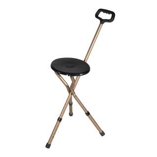 Folding Lightweight Cane Seat (AdultAdjustable height YesMaterials AluminumWeight capacity 250 poundsDimensions 33 inches x 9 inches x 3 inches )
