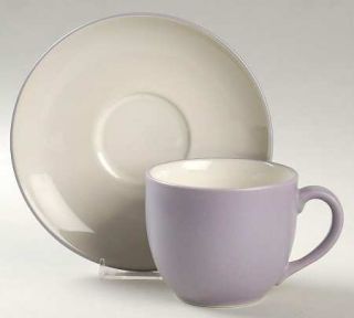 Noritake Colorwave Lilac Flat Cup & Saucer Set, Fine China Dinnerware   Colorwav