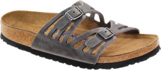 Womens Birkenstock Granada Soft Footbed   Iron Oiled Leather Casual Shoes