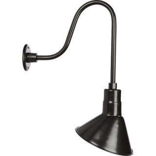 NPower Angled Sign Light with Shade   10in. Dia., Black