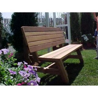 Wood Country Herman 5 ft. Convertible Park Bench   HC1 5FT UNFINISHED