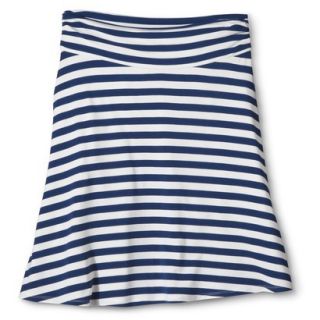 Merona Womens Jersey Knit Skirt   Blue/White Stripe   S