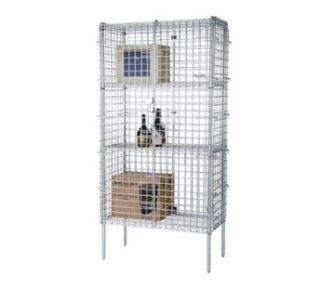 Focus Security Cage, Chrome Plated, 24 in D x 36 in L x 63 in H, Cage Only