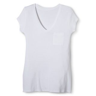 Merona Womens Short Sleeve Rayon Top   Fresh White   XS