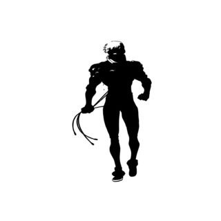 Man With Whip Vinyl Wall Art Decal (BlackEasy to apply You will get the instructionDimensions 22 inches wide x 35 inches long )