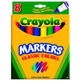 Crayola Fabric Markers Ten Assorted Bright Colors 10/set (Assorted Weight 5 Oz. Model Fabric Markers Pack of 10 Pocket Clip No Refillable No Retractable No Ink Type Liquid )