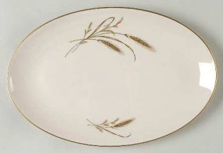 Fine Arts Golden Harvest 12 Oval Serving Platter, Fine China Dinnerware   Gold