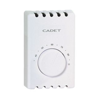 Cadet Bi Metal Thermostat   Double Pole, 120/208/240 Volt, 22 Amp, White,