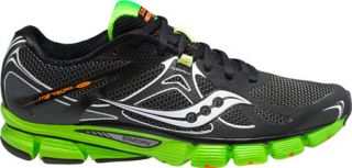 Mens Saucony Mirage 4   Black/Green/Orange Running Shoes