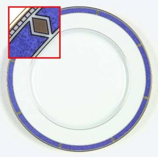 Fitz & Floyd Norfolk Dinner Plate, Fine China Dinnerware   Blue Border Design