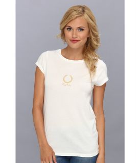 Fred Perry Laurel Print T Shirt Womens T Shirt (White)