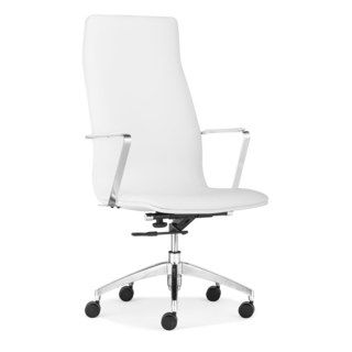 Herald White High Back Office Chair (WhiteDimensions 45.3   47.3 inches high x 21.7 inches wide x 29.9 inches deepAssembly Required )