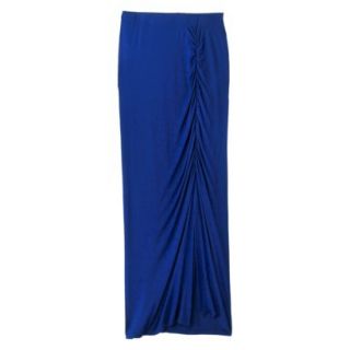 Mossimo Womens Drapey Knit Maxi Skirt   Athens Blue XXL