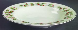Royal Gallery Holly Rim Soup Bowl, Fine China Dinnerware   All The Trimmings,Hol