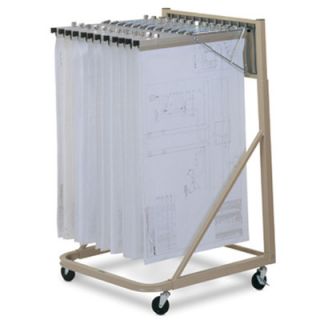 Mayline Vertical Plan Files Rolling Stand with Hangers 9329H