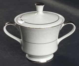 Seyei Wedding Bell Sugar Bowl & Lid, Fine China Dinnerware   White Border Design