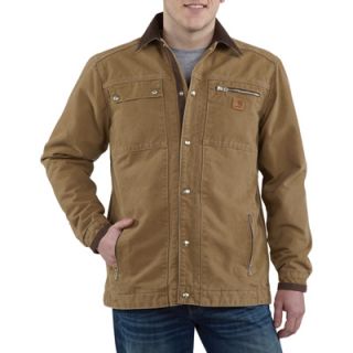 Sandstone Multi Pocket Quilt Lined Jacket   Frontier Brown, XL Tall, Model# J285