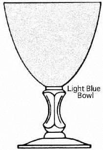 Tiffin Franciscan Azure Blue (Non Optic) Water Goblet   Stem #17574,Non Optic