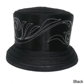 Swan Hat Womens Embroidered Woven Ribbon Crushable Hat (100 percent polyester (woven ribbon)Click here to view our hat sizing guide)