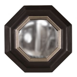 Triton Black/ Silver Mirror (Black/silverConvex mirror designOctagonal shapeDimensions 14 inches high x 14 inches wide x 1 inch deep )
