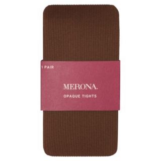 Merona Womens Opaque Rib Tight   Moroccan Leather S/M