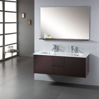 Virtu Usa Matteo 51 inch Double Sink Bathroom Vanity Set