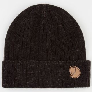 Plated Rib Beanie Black One Size For Men 221174100