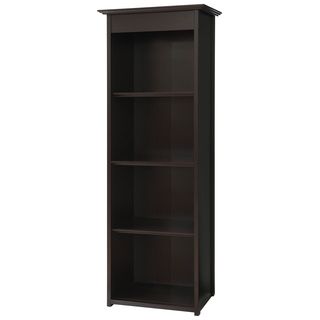 Comfort Products Coublo Collection Bookcase (Dark mocha brownSet includes One (1) bookcaseMaterials MDFFinish Oak with vinyl laminateDimensions 71.75 inches high x 25 inches wide x 17.5 inches deepAssembly Required )