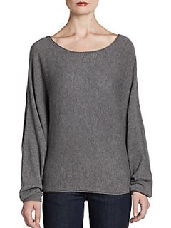 Giana Cashmere Dolman Sleeve Sweater   Heather Grey
