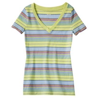 Juniors Boyfriend V Tee   Yellow Stripe S(3 5)