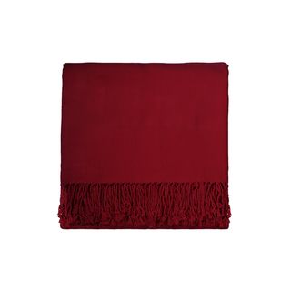 Solid Bamboo 50 X 70 Cranberry Throw (CranberryMaterials 100 percent bamboo viscoseCare instructions Dry clean Dimensions 50 inches wide x 70 inches longThe digital images we display have the most accurate color possible. However, due to differences in