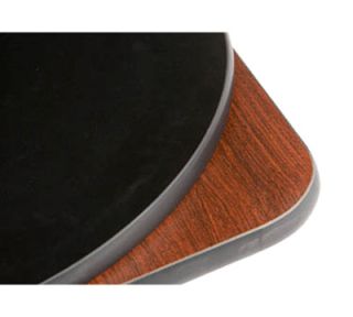 Oak Street Mfg 48 Round Pedestal Table   Bar Height, Reversible Mahogany/Black Surface