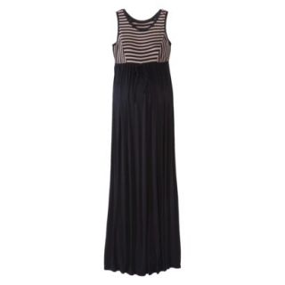 Liz Lange for Target Maternity Sleeveless Maxi Dress   Black/Gray XS