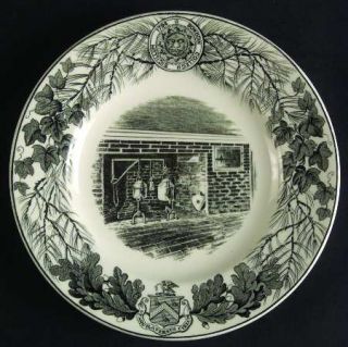 Wedgwood Bowdoin College Gray Bread & Butter Plate, Fine China Dinnerware   Gray